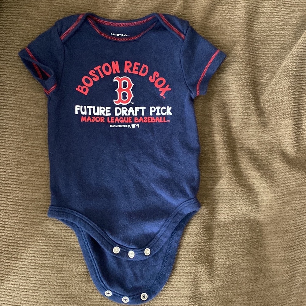Boston Red Sox infant onsie. Brand: MLB Baby. Size 6 months